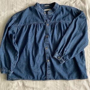 MOTHER DENIM button-up, boxy top - S